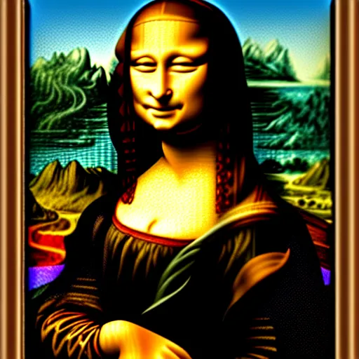 Image similar to mona lisa by lisa frank and jim lee