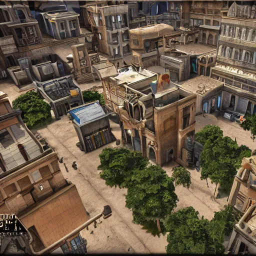 Image similar to antareth city downtown - a photorealisic, cinematic shadow, responsive, cgi, very details, list of place in antareth city which you must far way from there because gangs and criminal activity