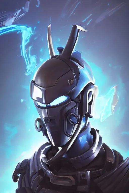 Image similar to epic mask helmet robot ninja portrait stylized as fornite style game design fanart by concept artist gervasio canda, behance hd by jesper ejsing, by rhads, makoto shinkai and lois van baarle, ilya kuvshinov, rossdraws global illumination radiating a glowing aura global illumination ray tracing hdr render in unreal engine 5