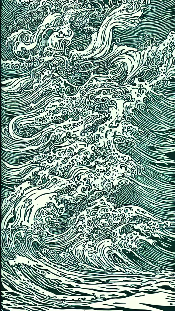 Image similar to mcbess, the sea by dan mumford