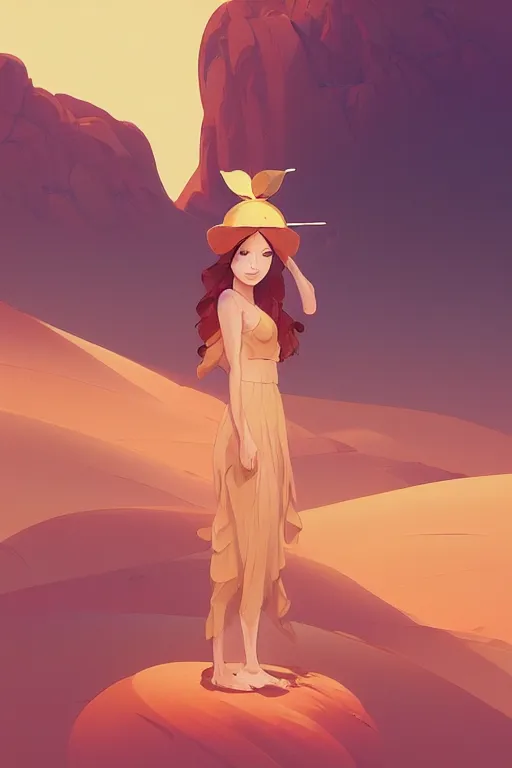 Prompt: single beautiful hermit in the desert, smooth face, centered median photoshop filter cutout vector behance hd by artgerm, jesper ejsing, by rhads, makoto shinkai and lois van baarle, ilya kuvshinov, rossdraws, illustration, art by ilya kuvshinov and gustav klimt