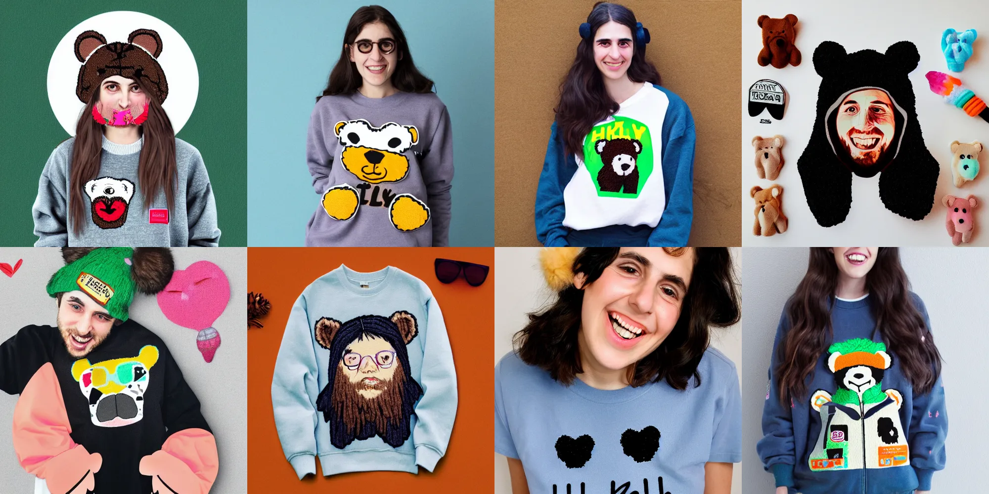 Prompt: hila klein, teddy fresh, designs, etsy, teddy bear, cute, broken teeth