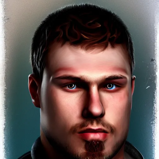 Image similar to a detailed portrait of andrii burkovich from gears