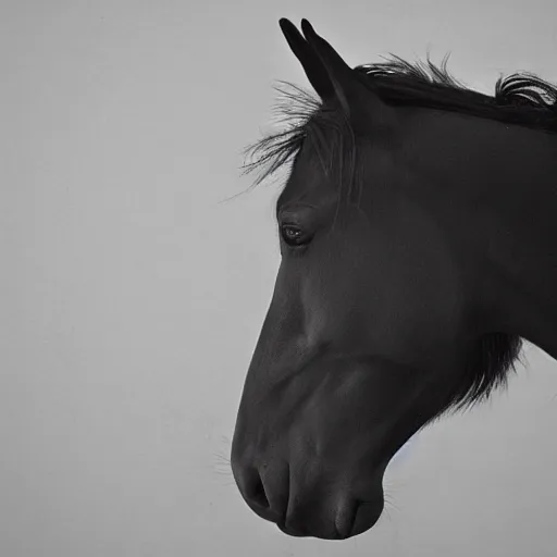 Image similar to a side profile of a horse