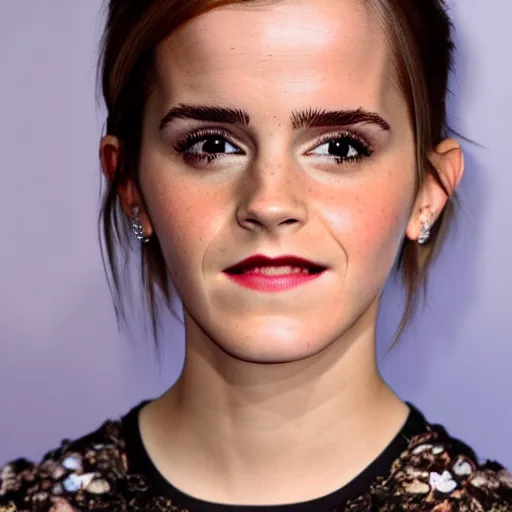 Image similar to emma watson looking in the mirror, dark, intricate, highly detailed, 4 k photorealistic