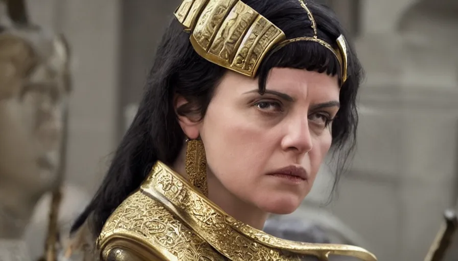 Image similar to alexandra d'addario as cleopatra in a movie