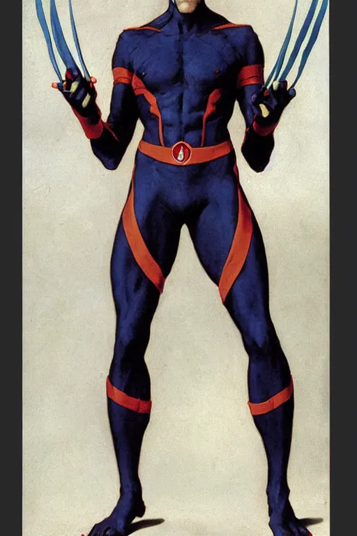 Image similar to Nightcrawler from the X-Men by William Adolphe Bouguereau