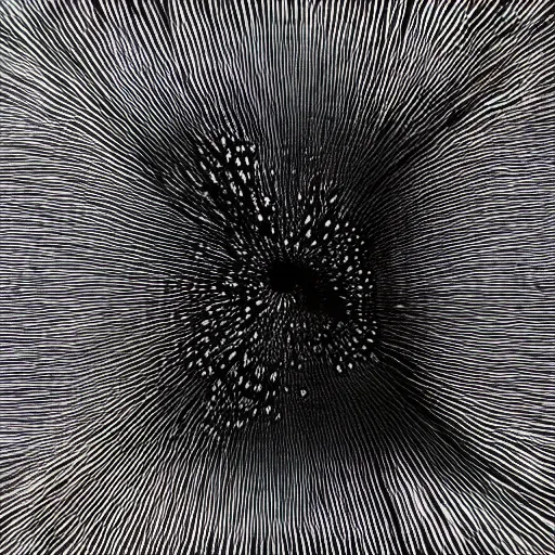 Prompt: rorschach test made of ferrofluid on a metal plate, hyper realistic