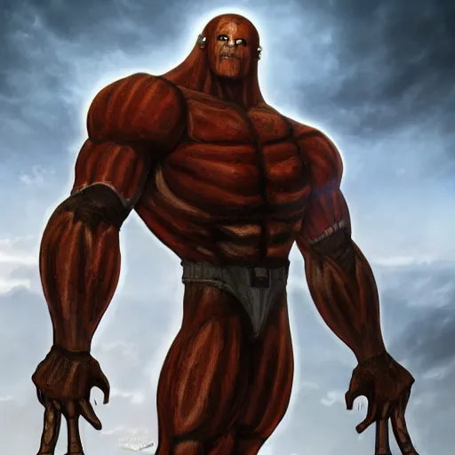 Prompt: colossus titan highly detailed concept art 4k sharp