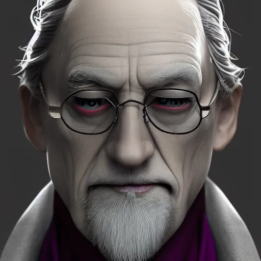 Image similar to Professor Dumbledore is the Joker, hyperdetailed, artstation, cgsociety, 8k