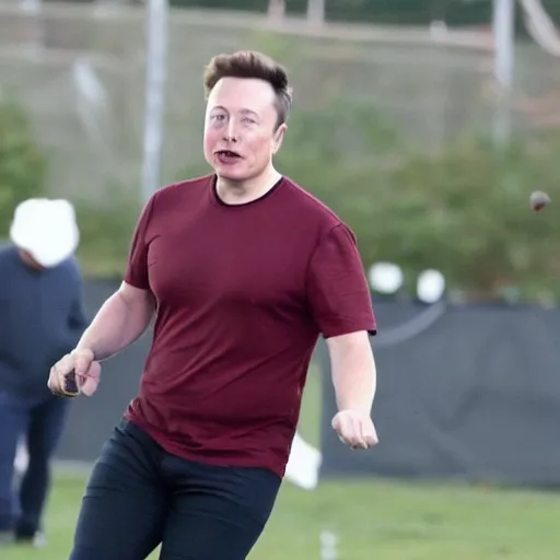 Prompt: elon musk playing football