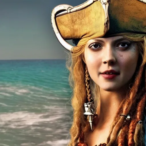 Prompt: real-life nami, a still of Pirates of the Caribbean