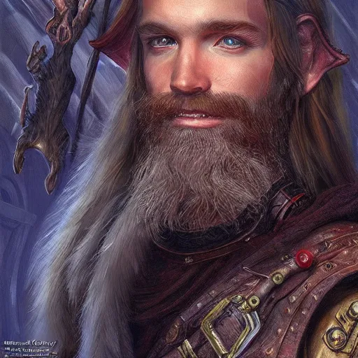 Image similar to PewDiePie as a fantasy D&D character, portrait art by Donato Giancola and James Gurney, digital art, trending on artstation