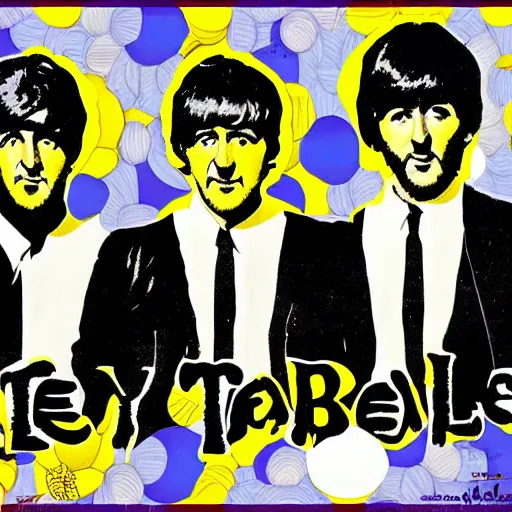 Image similar to The beatles, honeycomb art, digital art