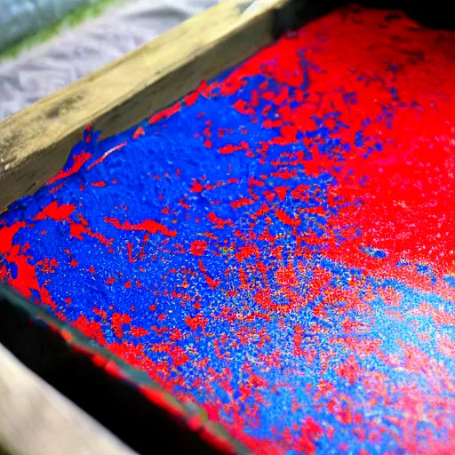 Prompt: what happens when you mix red and blue paint