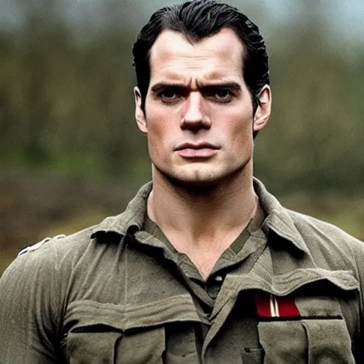 Image similar to Henry Cavill starring in saving private Ryan