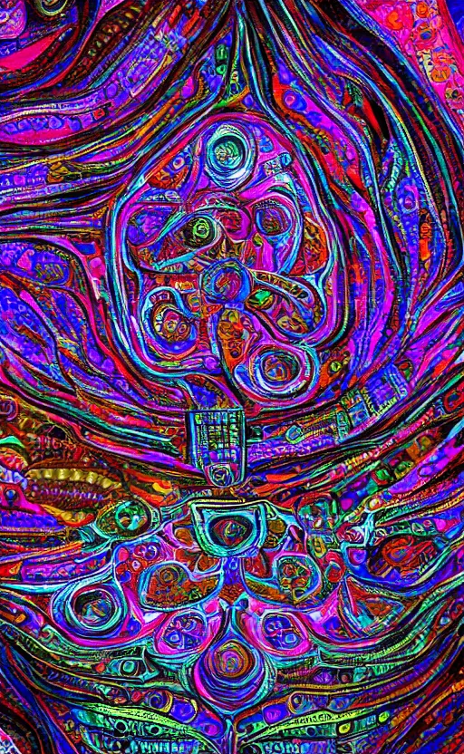 Image similar to spinel of klikidi, psychedelic, intricate, 4K,