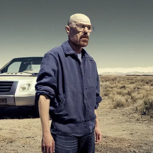 Prompt: A person who looks like they're from Breaking Bad