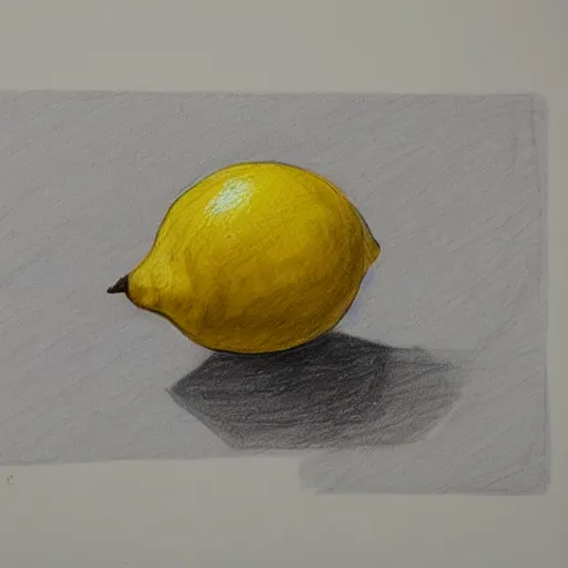 Image similar to professional pencil sketch of a lemon