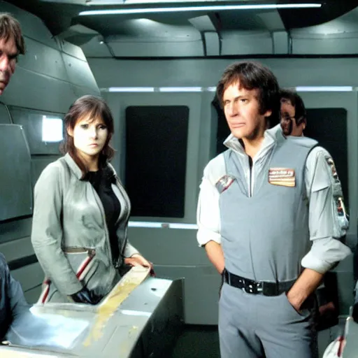 Image similar to battlestar galactica 2 0 0 3, behind the scenes photo