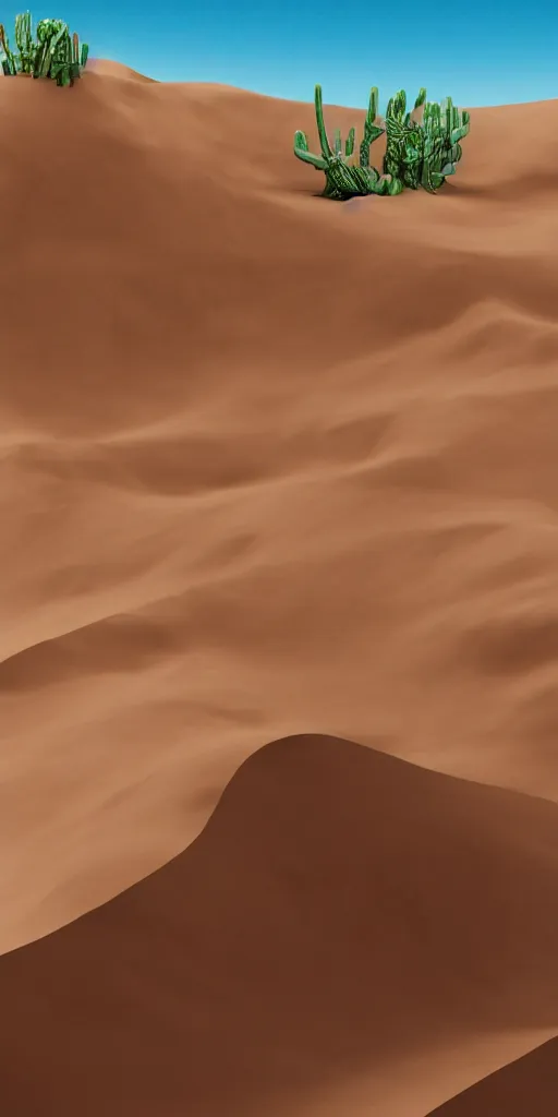 Image similar to Claymation backdrop of a desert, high resolution