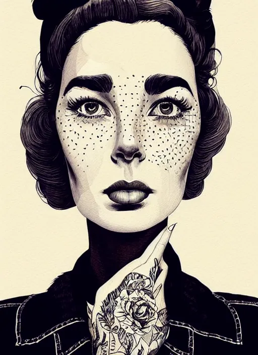 Image similar to highly detailed portrait of 1 9 5 0's, surburb woman, magnificent, photographic realistic background, by james gilleard, by joe fenton, by kaethe butcher, trending on instagram, award winning details