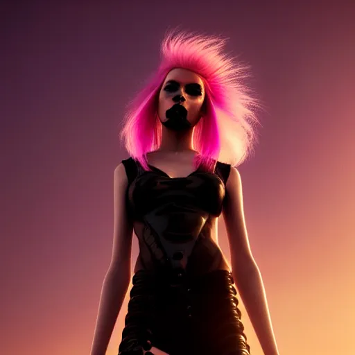 Prompt: photographic portrait of a stunningly beautiful gothic punk cyberpunk pink hair female in soft dreamy light at sunset, god rays, contemporary fashion shoot, by edward robert hughes, annie leibovitz and steve mccurry, david lazar, jimmy nelsson, breathtaking, 8 k resolution, extremely detailed, beautiful, establishing shot, artistic, hyperrealistic, beautiful face, octane render