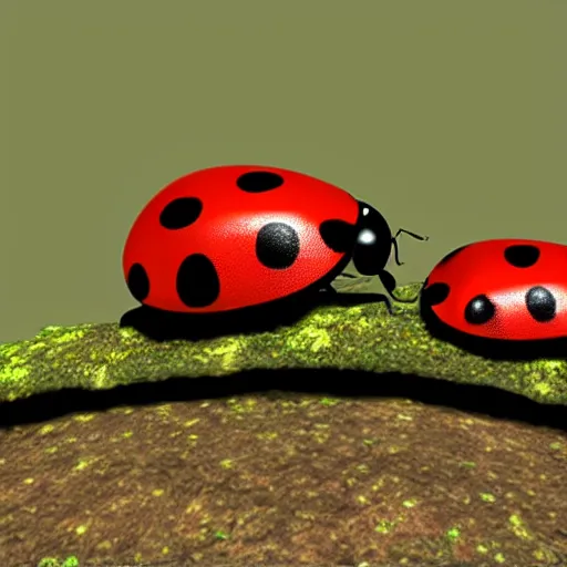 Image similar to ladybugs, the lord of the rings ( film ), 3 d render