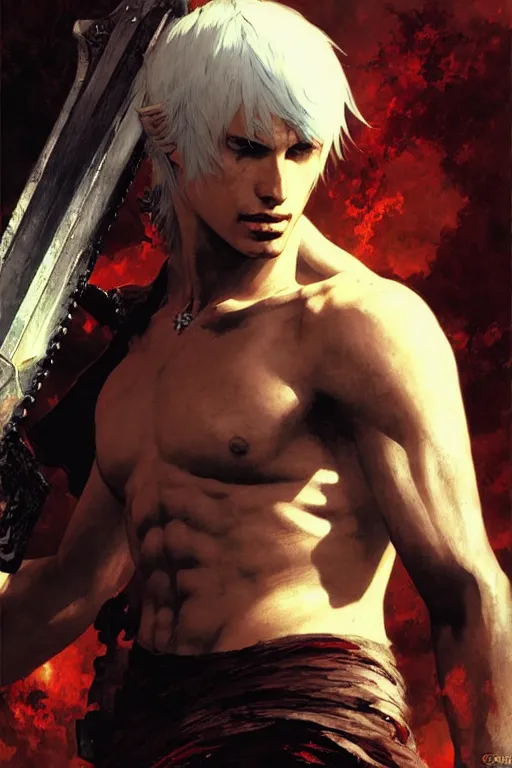 dante (devil may cry) drawn by canghai