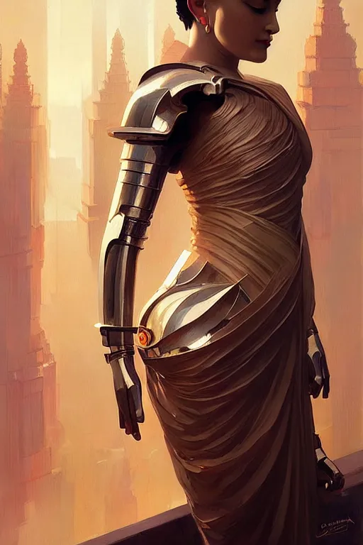 Image similar to buddhism, futurism, knight, painting by greg rutkowski, j. c. leyendecker, artgerm