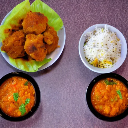 Image similar to fusion of fast food and staple south indian food