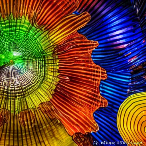 Image similar to a photo of the interior of a lighthouse created by dale chihuly