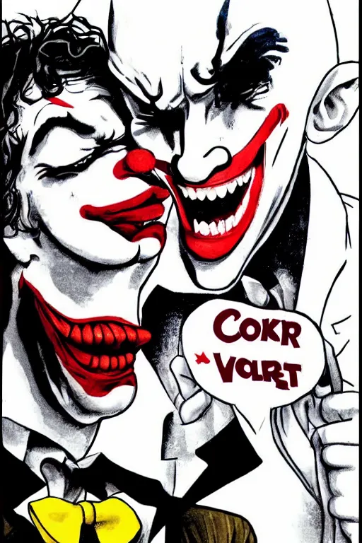 Image similar to joker versus it clown