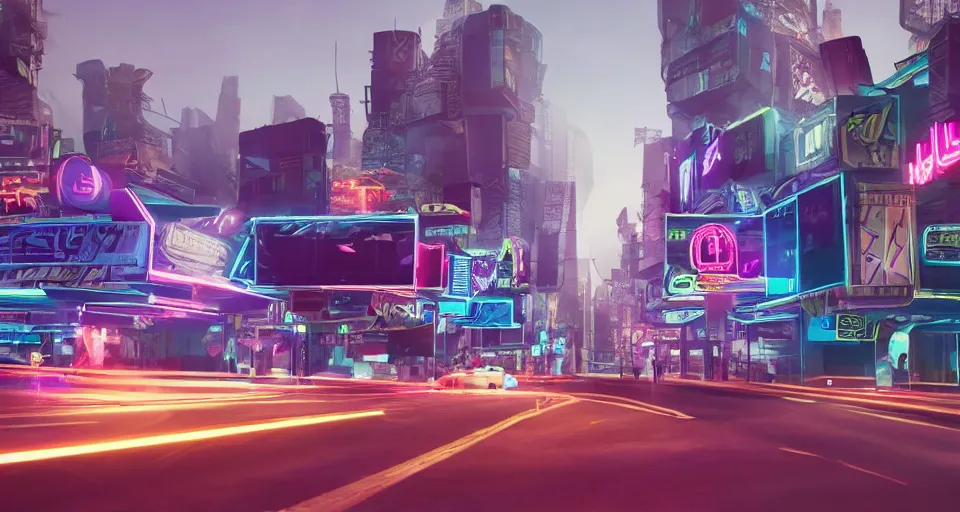 Image similar to movie still of futuristic city inspired by ancient egypt, neon lights, billboards, hover cars, 3 d render, hyper realistic