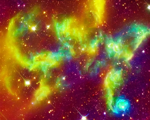 Image similar to Two nebulas in the shape of eyes