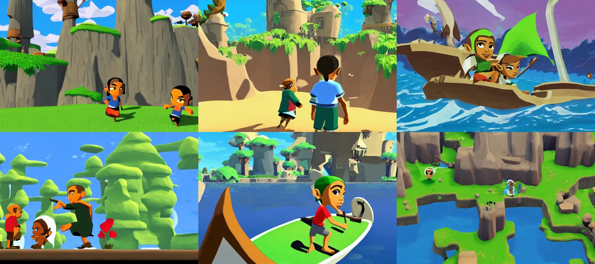 Prompt: Barack Obama in The Legend of Zelda The Wind Waker