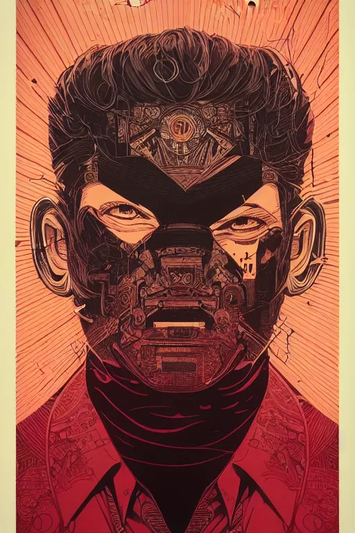 Image similar to angry human face propaganda screen printing movie poster, art style moebius comic art, sachin teng, artgerm, shepard fairey, graffiti street art, iconic, masterpiece, organic painting, hard edges, ornate and hyper detailed