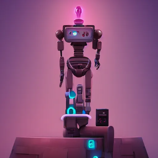 Image similar to Robot detective by beeple, trending on artstation