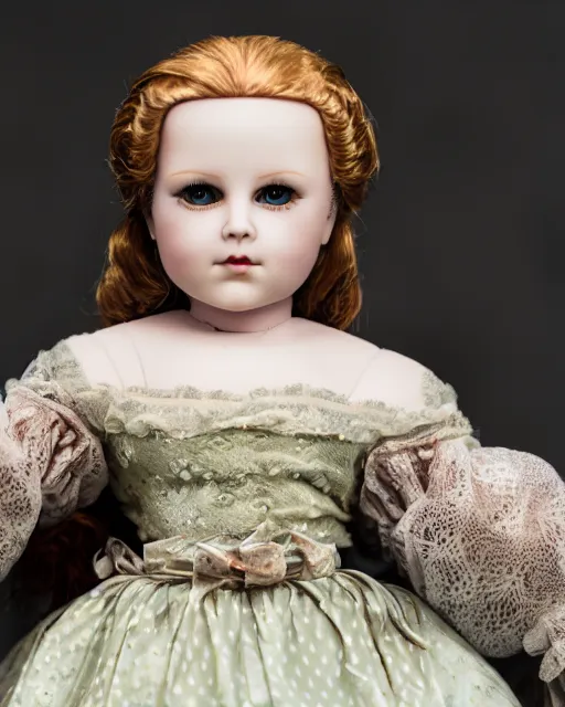 Prompt: high quality presentation photo of an impressive Bruce willis porcelain doll in the style of mark ryden photography 4k, f1.8 anamorphic, bokeh, 4k, Canon, Nikon