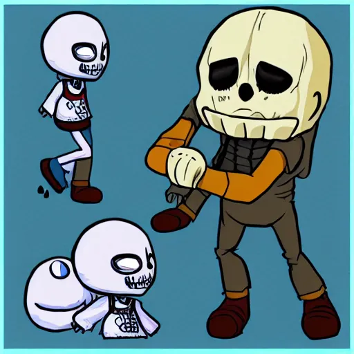 Prompt: sans undertale trending on deviantart