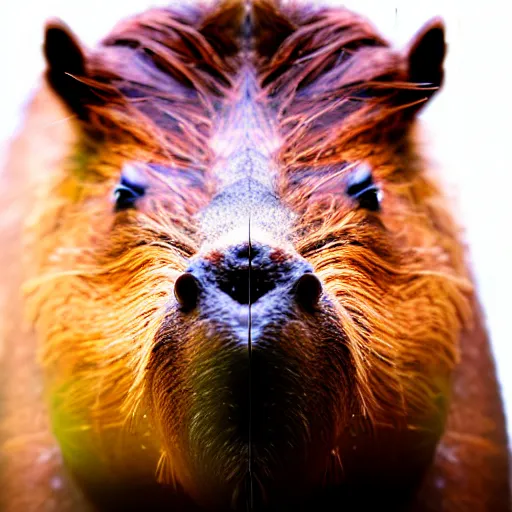 Image similar to beautiful humanized capybara - girl in full growth, studio shooting style, professional photographer, many details, super realistic, high quality, 8 k