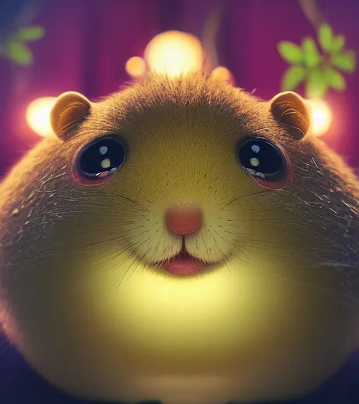 Prompt: very beautiful portrait of an extremely cute and adorable hamster, smooth, perfect face, fantasy, character design by mark ryden and pixar and hayao miyazaki, sharp focus, concept art, harvest fall vibrancy, intricate detail, cinematic lighting, hyperrealistic, 3 5 mm, diorama macro photography, 8 k, 4 k