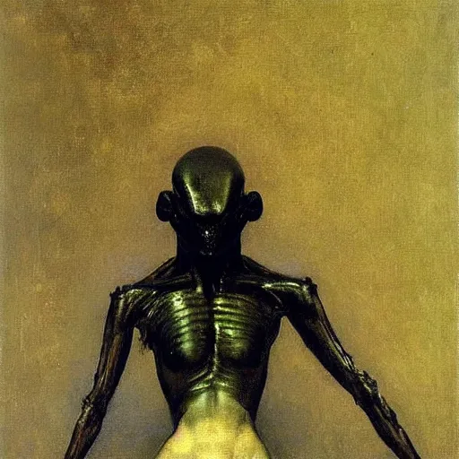 Image similar to alien by ilya repin