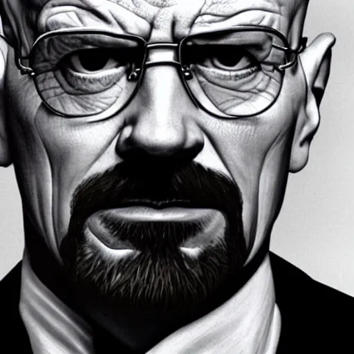 Image similar to close up film of walter white as neo in the matrix film, highly detailed face, highly detailed skin