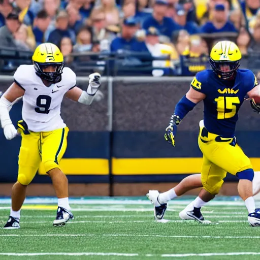 Image similar to university of michigan football game, sports photography, the players are all hamsters