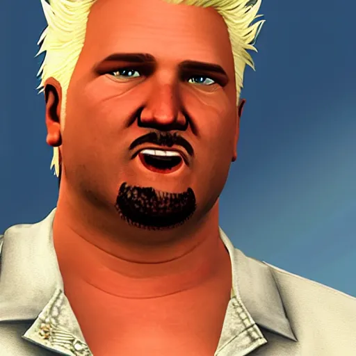 Image similar to guy fieri in grand theft auto, ultra screenshot