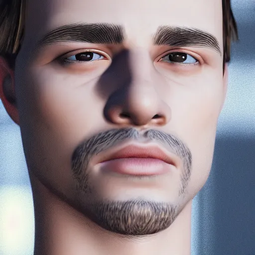 Prompt: A handsome and cute man, close-up portrait, trending on artstation, artstationHD, artstationHQ, artstation digital artwork, photorealistic imagery, photorealistic facial features, intricate, 4k, 8k