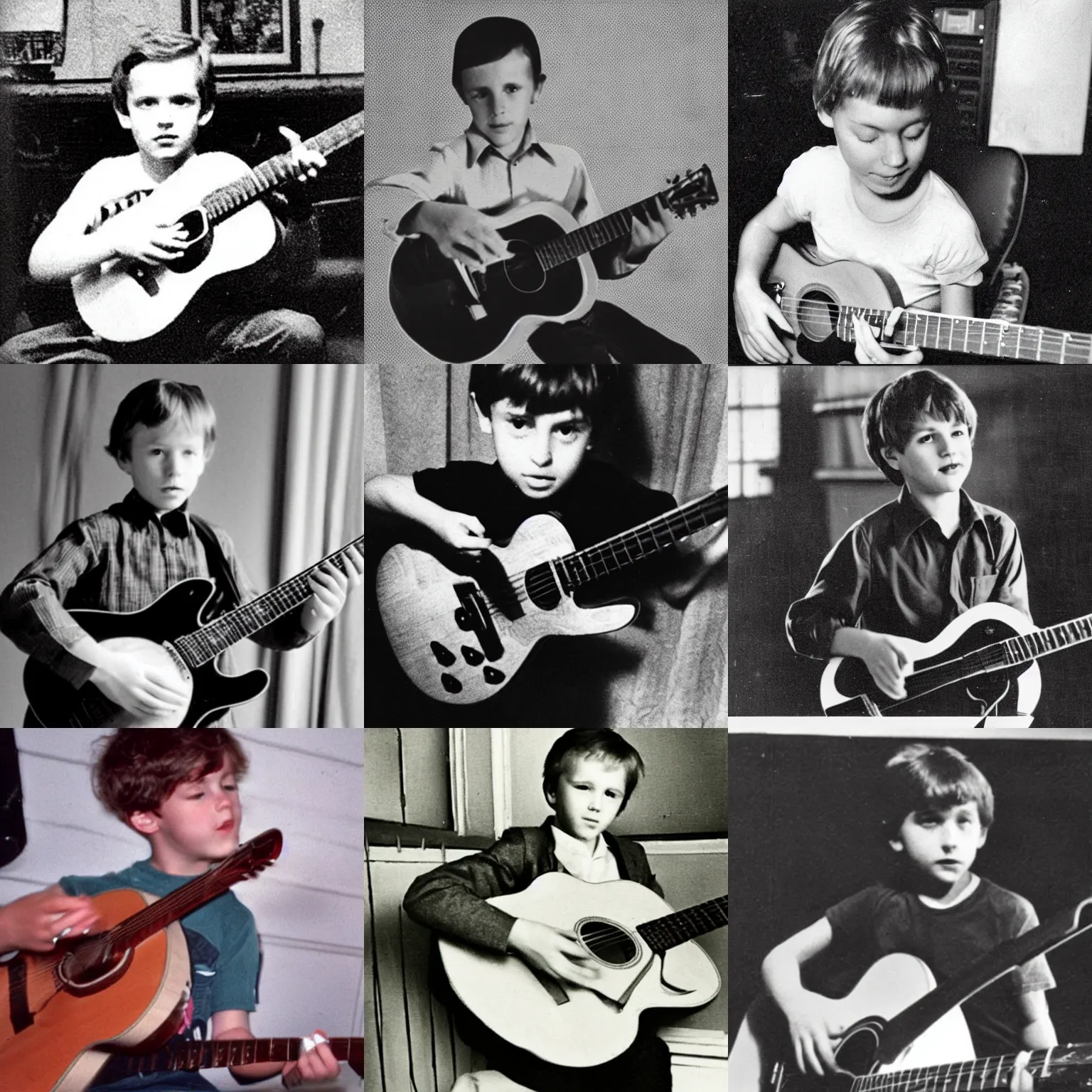 Prompt: a young Johan Golden playing the guitar