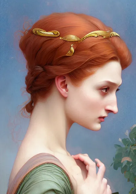 Image similar to sansa with long nose, intricate, elegant, highly detailed, digital painting, artstation, concept art, smooth, sharp focus, illustration, art by artgerm and greg rutkowski and alphonse mucha and william - adolphe bouguereau