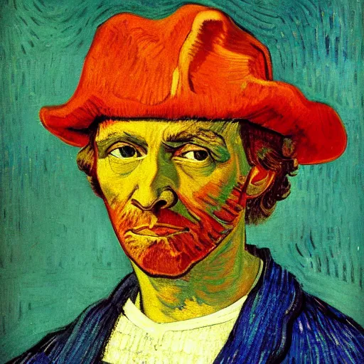 Image similar to christopher columbus portrait!!! painted by ( ( ( van gogh ) ) ), 4 k, 8 k